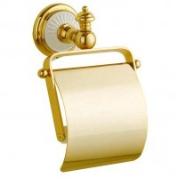 Держатель туалетной бумаги с крышкой Boheme Palazzo Gold 10101