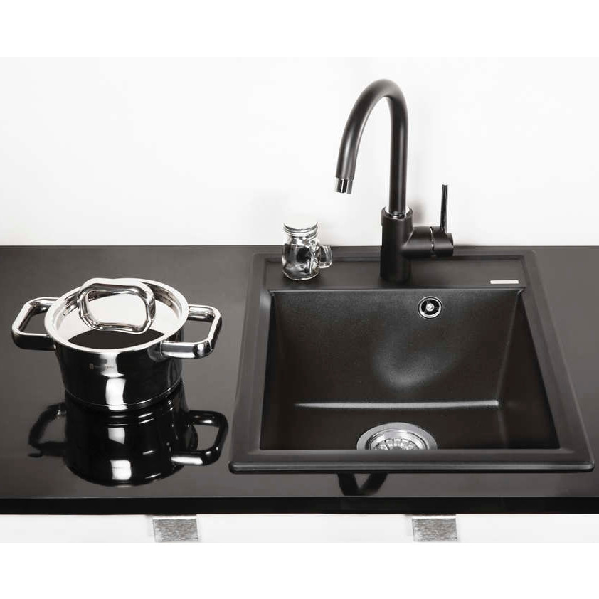 Врезная кухонная мойка OMOIKIRI Daisen 42-BL 42x51 см (черный)
