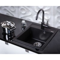 Врезная кухонная мойка OMOIKIRI Daisen 42-BL 42x51 см (черный)