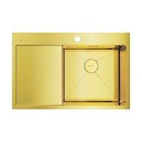 Врезная кухонная мойка OMOIKIRI Akisame 78-LG-R 78х51 см (светлое золото)