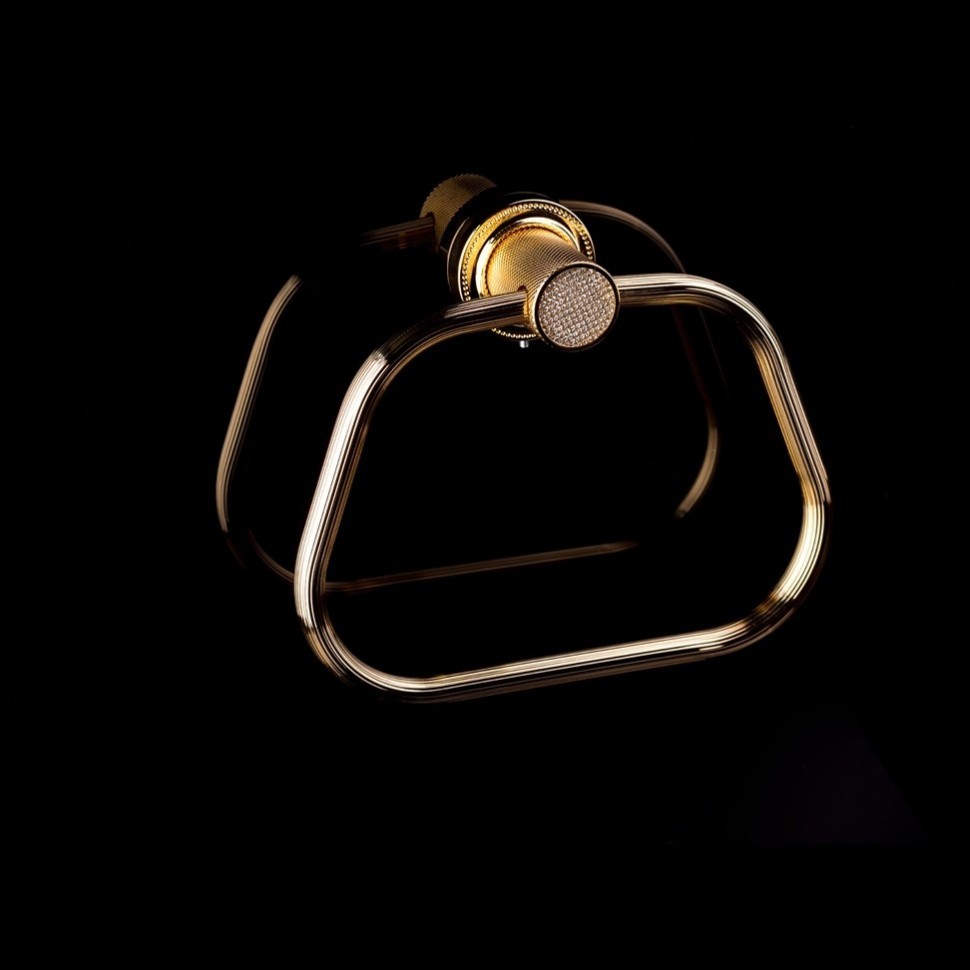 Полотенцедержатель кольцо Boheme Royal Cristal Gold 10925-G-B
