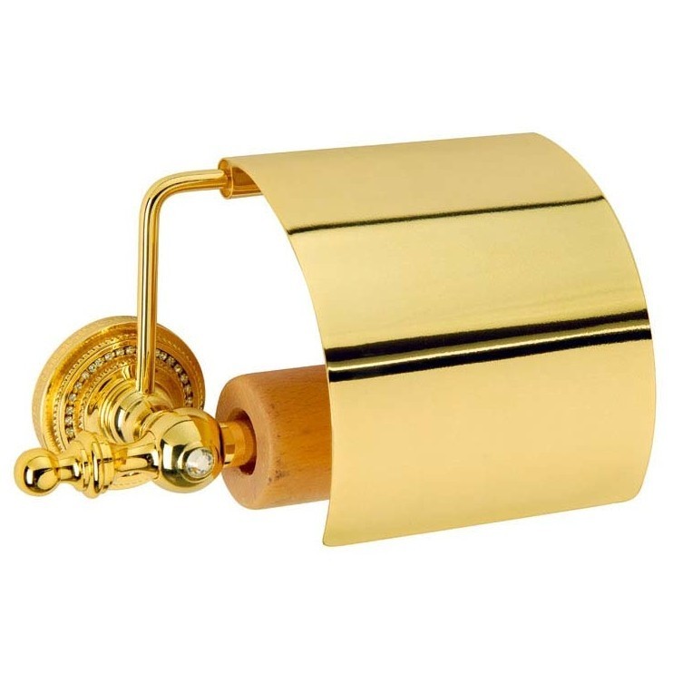 Держатель туалетной бумаги с крышкой Boheme Imperiale Gold 10401
