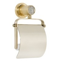 Держатель для туалетной бумаги с крышкой Boheme Royal Cristal Gold 10921-G-B